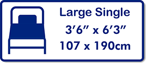 Large Single 3'6" (105cm) 